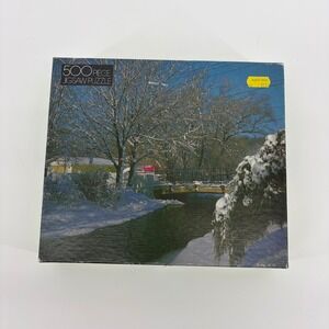Vtg Whitman 500 Piece Jigsaw Puzzle Winters Magic Touch Snow Landscape 4646-41